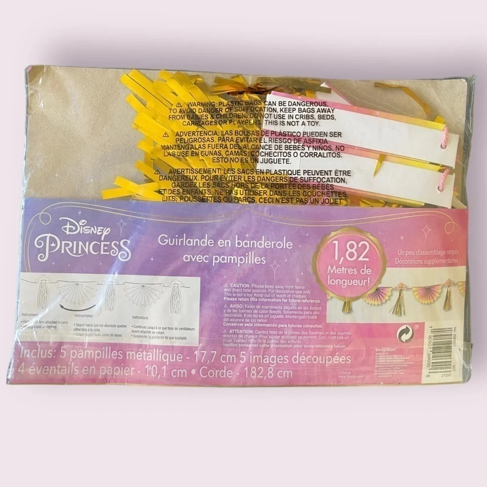Disney Princess Birthday Party Supplies Paper Castle Napkins 6ft Garland Decor
